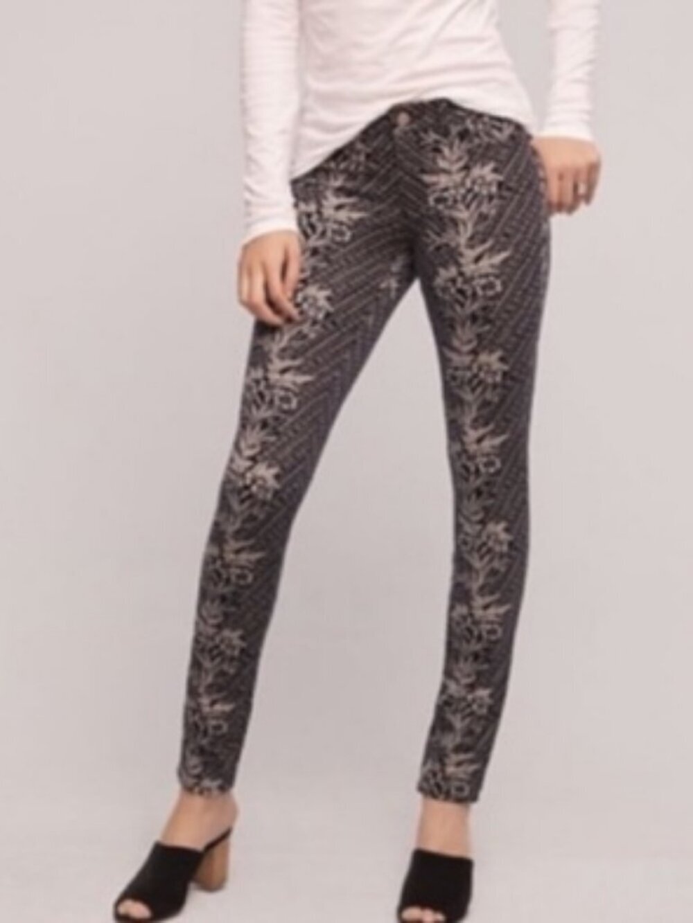 Anthropologie Pilcro Corduroy Floral Serif Pants